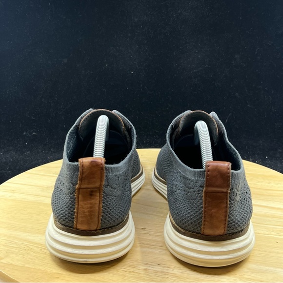 Cole Haan Original Grand Grey Wingtip Oxford Shoes Knit C27961 Mens Size 9 - Picture 6 of 10